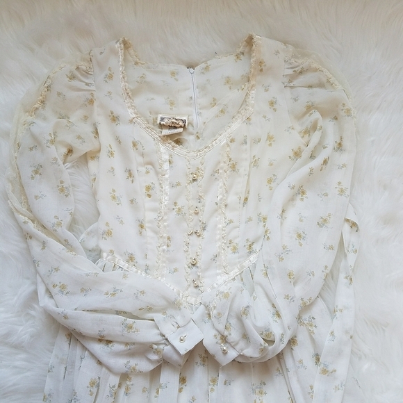 Gunne Sax by Jessica Vintage Maxi Prairie Dress - Picture 8 of 14